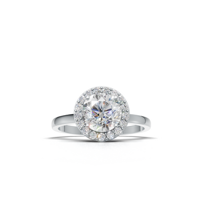 Round Lab Grown Diamond Halo Ring