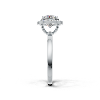 Round Lab Grown Diamond Halo Ring