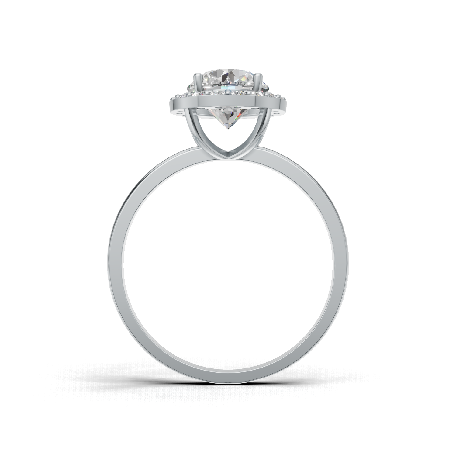 Round Lab Grown Diamond Halo Ring