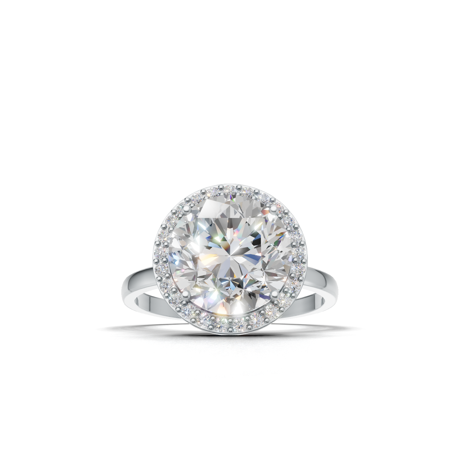 Round Lab Grown Diamond Halo Ring