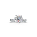 Round Lab Grown Diamond Side Stone Ring