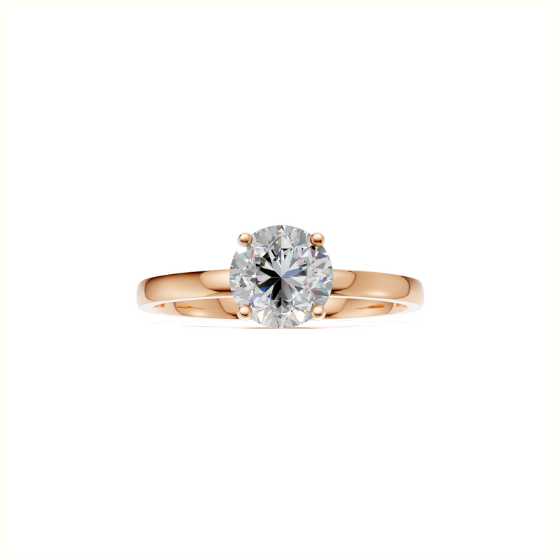 Round Lab Grown Diamond Solitaire Ring
