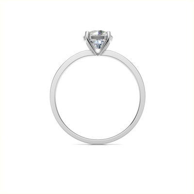 Ring Round Solitaire 18k White Gold 1ct