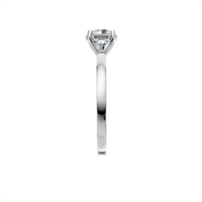 Ring Round Solitaire 18k White Gold 1ct