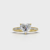 Ring Heart Side Dia 18k Yellow Gold 1ct :: RING HEART SIDE DIA 18K Yellow Gold 1ct 4.mp4