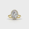 Ring Oval Halo 18k Yellow Gold 1ct :: RING OVAL HALO 18K Yellow Gold 1ct 4.mp4