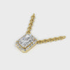 Pendant Radiant Halo 18k Yellow Gold 1ct :: PENDANT RADIANT HALO K18 Yellow Gold 1ct 4.mp4