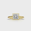 Ring Princess Bezel 18k Yellow Gold 1ct :: RING PRINCESS BEZEL 18K Yellow Gold 1ct 4.mp4