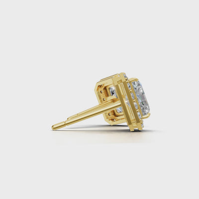 Pierce Radiant Halo 18k Yellow Gold 1ct :: PIERCE RADIANT HALO  K18 Yellow Gold 1ct 4.mp4