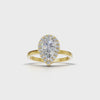 Ring Pear Halo 18k Yellow Gold 1ct :: RING PEAR HALO 18K Yellow Gold 1ct 4.mp4