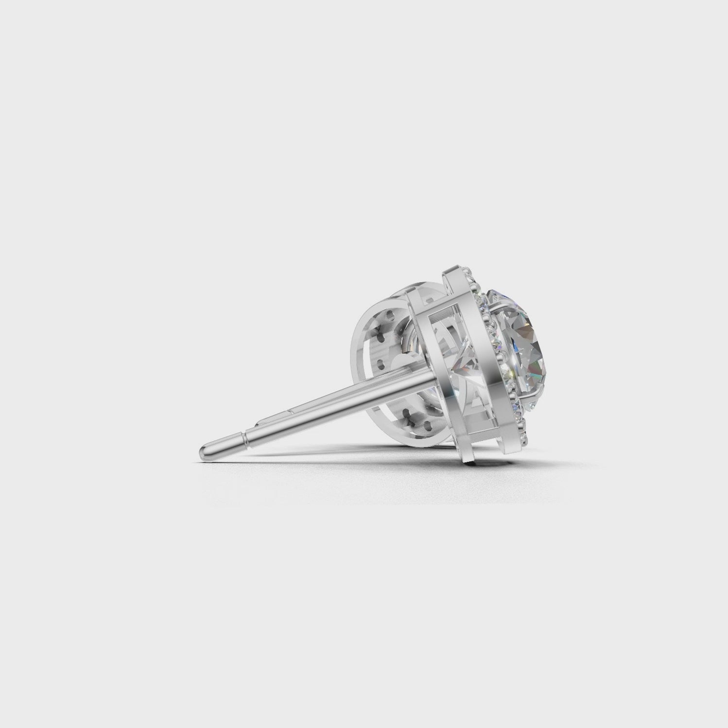 Pierce Round Halo 18k White Gold 1ct :: PIERCE ROUND HALO  K18 White Gold 1ct.mp4