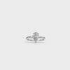 Ring Pear Solitaire 18k White Gold 1ct :: RING PEAR SOLITAIRE 18K White Gold 1ct 4.mp4