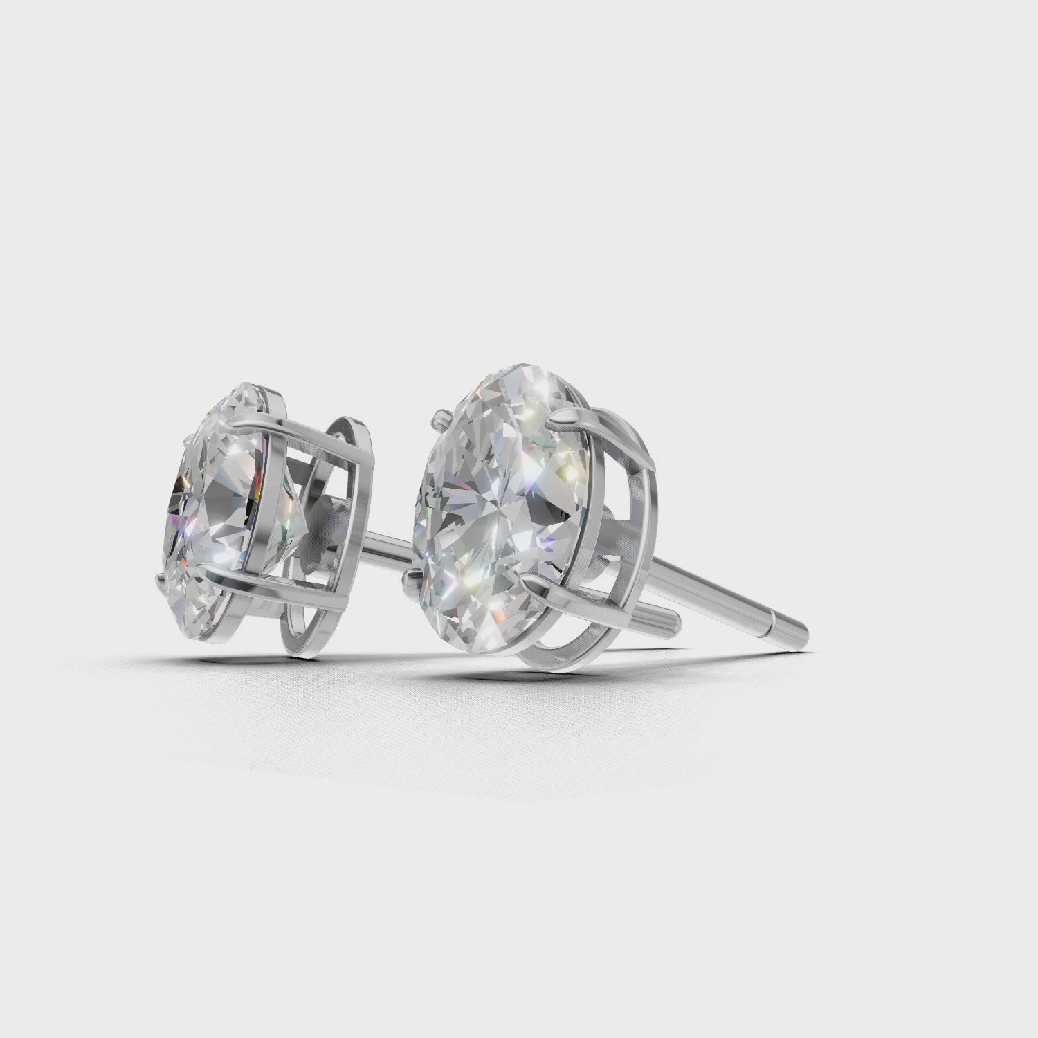 Pierce Oval Solitaire 18k White Gold 1ct :: PIERCE OVAL SOLITAIRE K18 White Gold 1ct 4.mp4