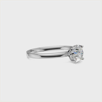 Ring Round Solitaire 18k White Gold 1ct :: RING ROUND SOLITAIRE 18K White Gold 1ct 4.mp4