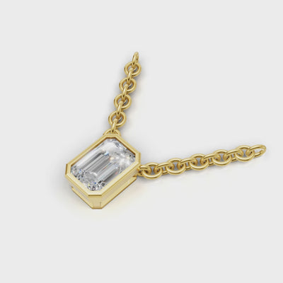 Pendant Emerald Bezel 18k Yellow Gold 1ct :: PENDANT EMERALD BEZEL K18 Yellow Gold 1ct 4.mp4