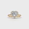 Ring Heart Halo 18k Yellow Gold 1ct :: RING_HEART_HALO_1_CTobj_White Gold-14k_4.mp4