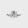 Ring Emerald Bezel 18k White Gold 1ct :: RING EMERALD BEZEL 18K White Gold 1ct 4.mp4