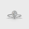 Ring Pear Bezel 18k White Gold 1ct :: RING PEAR BEZEL 18K White Gold 1ct 4.mp4