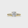 Ring Cushion Side Dia 18k Yellow Gold 1ct :: RING CUSHION SIDE DIA 18K Yellow Gold 1ct 4.mp4
