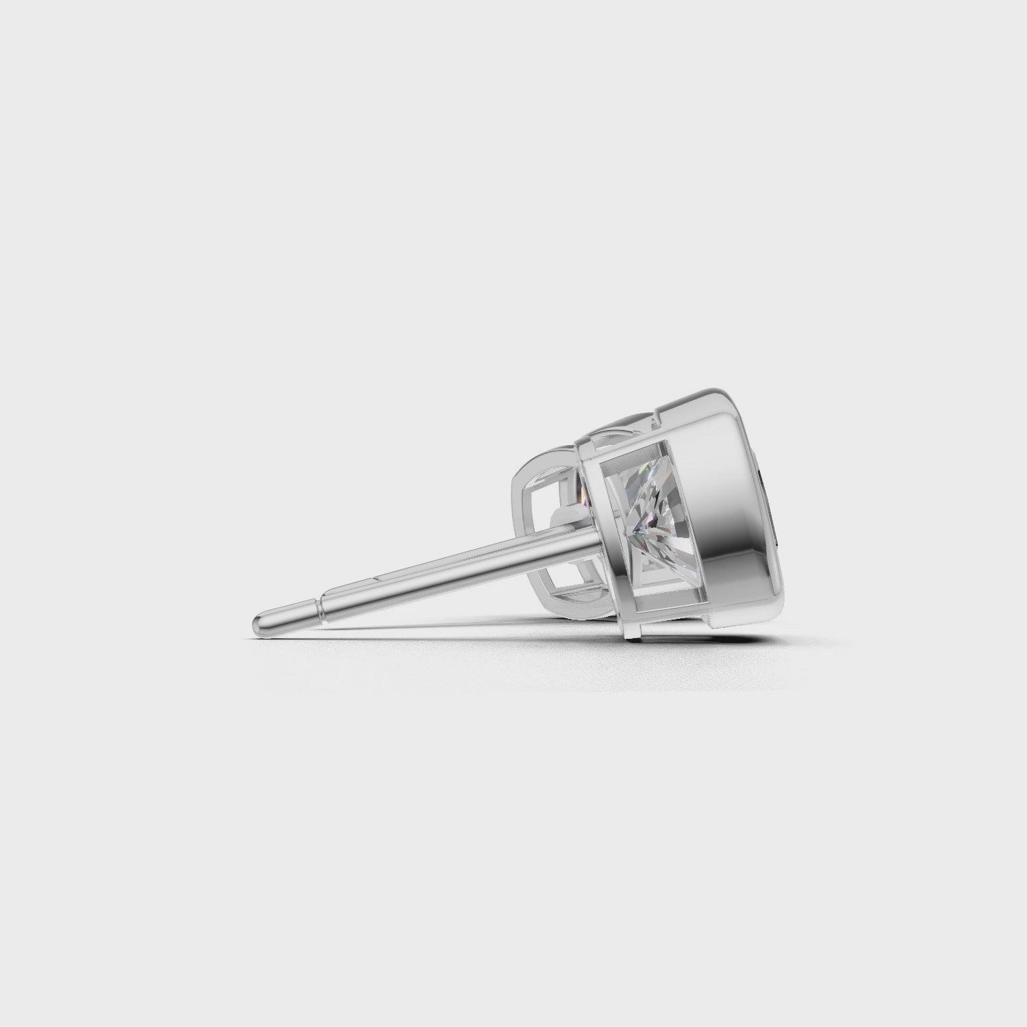 Pierce Cushion Bezel 18k White Gold 1ct :: PIERCE CUSHION BEZEL K18 White Gold 1ct 4.mp4