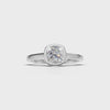 Ring Cushion Bezel 18k White Gold 1ct :: RING CUSHION BEZEL 18K White Gold 1ct 4.mp4