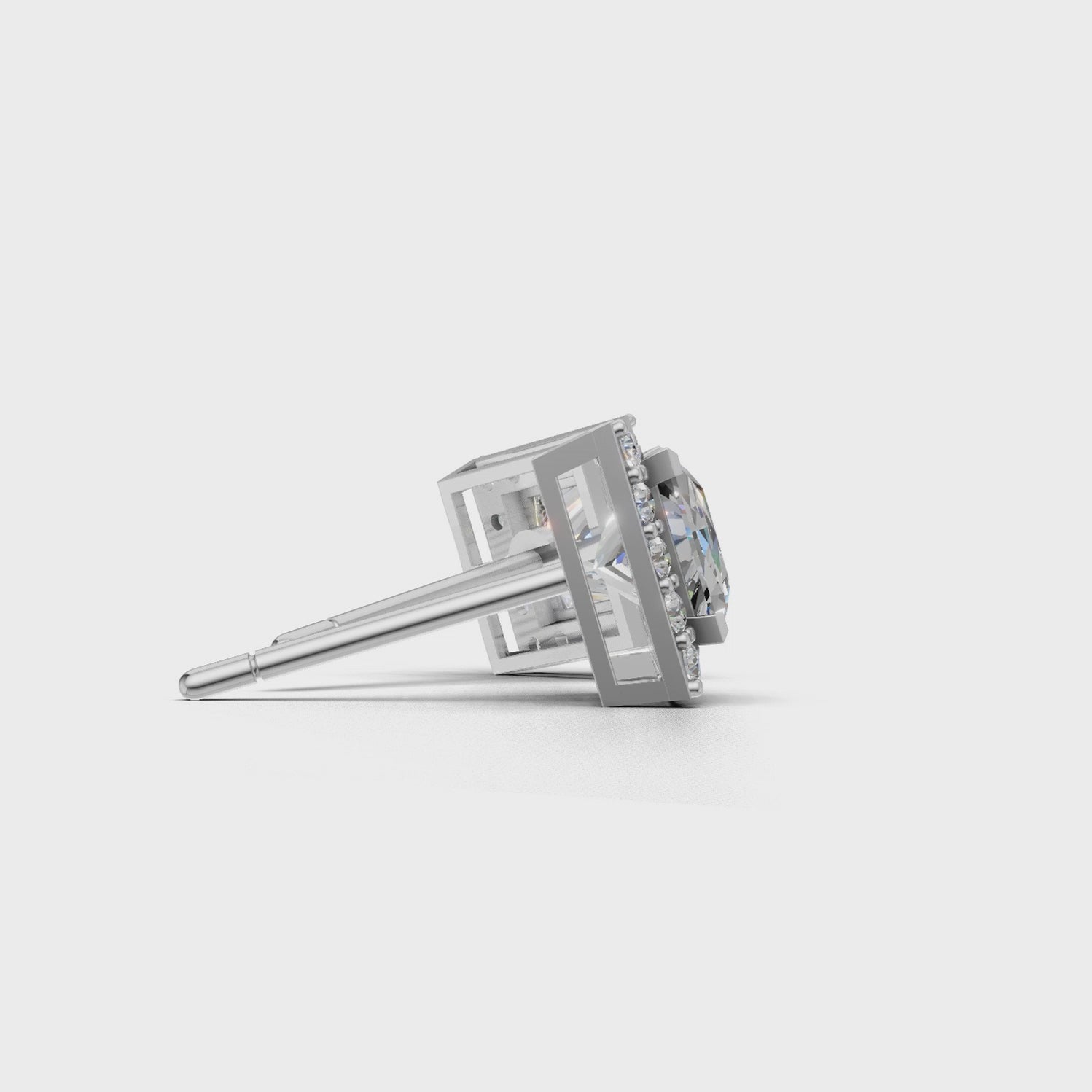 Pierce Princess Halo 18k White Gold 1ct :: PIERCE PRINCESS HALO  K18 White Gold 1ct 4.mp4