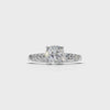 Ring Cushion Side Dia 18k White Gold 1ct :: RING CUSHION SIDE DIA 18K White Gold 1ct 4.mp4