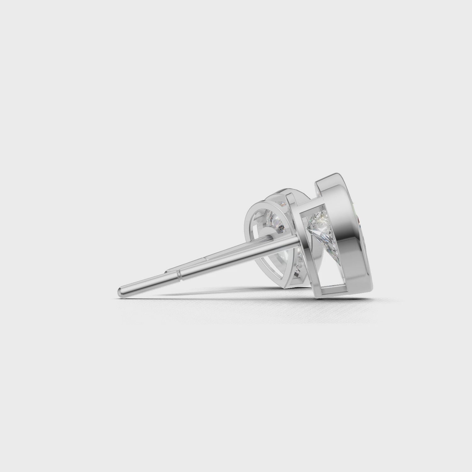 Pierce Pear Bezel 18k White Gold 1ct :: PIERCE PEAR BEZEL K18 White Gold 1ct 4.mp4