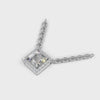 Pendant Princess Halo 18k White Gold 1ct :: PENDANT PRINCESS HALO 18K White Gold 1ct 4.mp4