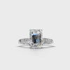 Ring Emerald Side Dia 18k White Gold 1ct :: RING EMERALD SIDE DIA K18 White Gold 1ct 4.mp4