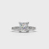 Ring Princess Side Dia 18k White Gold 1ct :: RING PRINCESS SIDE DIA 18K White Gold 1ct 4.mp4