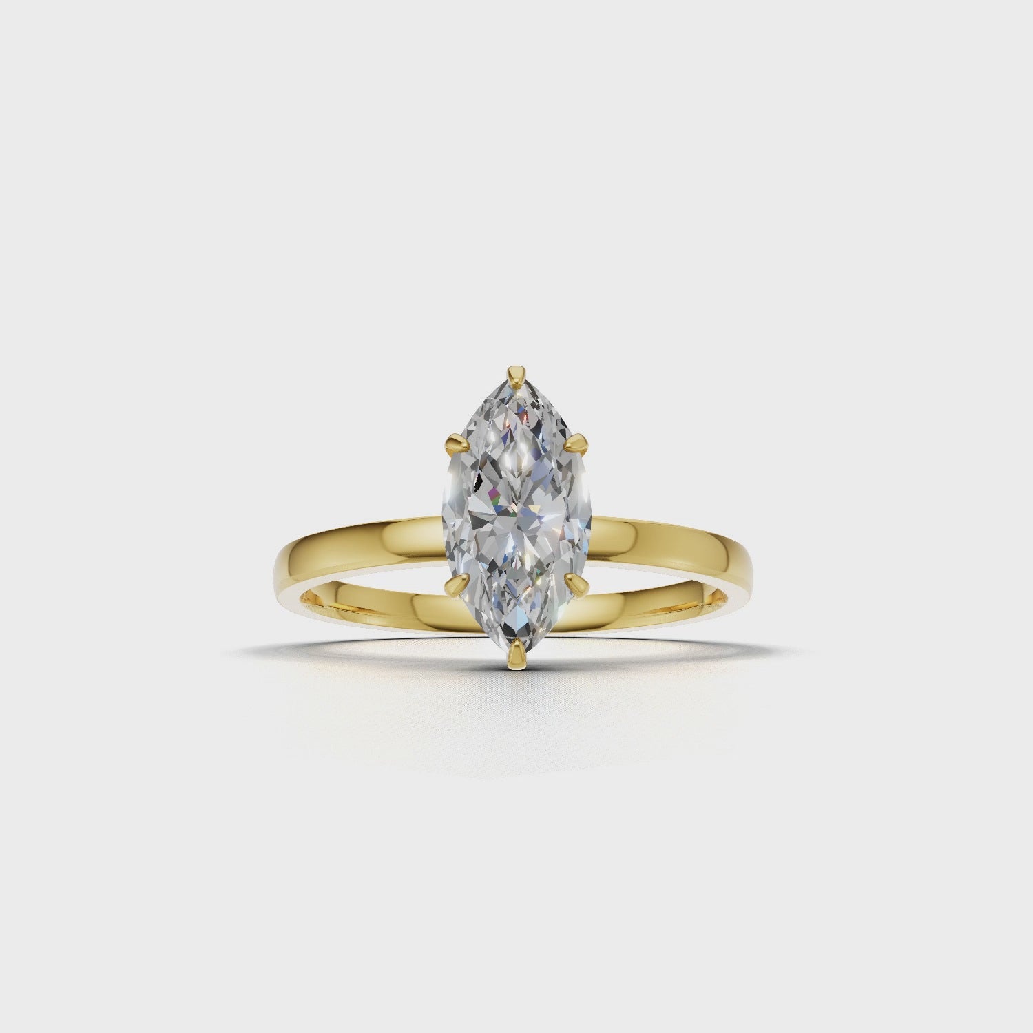 Ring Marquise Solitaire 18k Yellow Gold 1ct :: RING MARQUISE SOLITAIRE 18K Yellow Gold 1ct 4.mp4