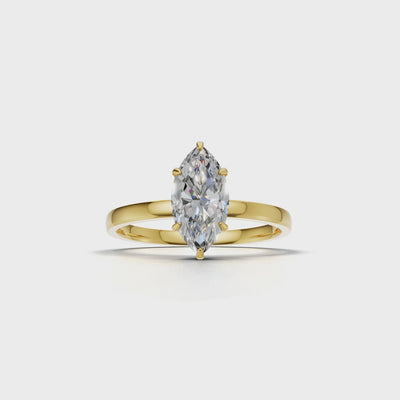 Ring Marquise Solitaire 18k Yellow Gold 1ct :: RING MARQUISE SOLITAIRE 18K Yellow Gold 1ct 4.mp4