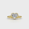Ring Heart Bezel 18k Yellow Gold 1ct :: RING HEART BEZEL 18K Yellow Gold 1ct 4.mp4