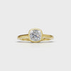 Ring Cushion Bezel 18k Yellow Gold 1ct :: RING CUSHION BEZEL 18K Yellow Gold 1ct 4.mp4