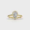 Ring Pear Bezel 18k Yellow Gold 1ct :: RING PEAR BEZEL 18K Yellow Gold 1ct 4.mp4
