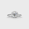 Ring Round Bezel 18k White Gold 1ct :: RING ROUND BEZEL K18 White Gold 1ct.mp4