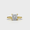 Ring Princess Solitaire 18k Yellow Gold 1ct :: RING PRINCESS SOLITAIRE 18K Yellow Gold 1ct 4.mp4