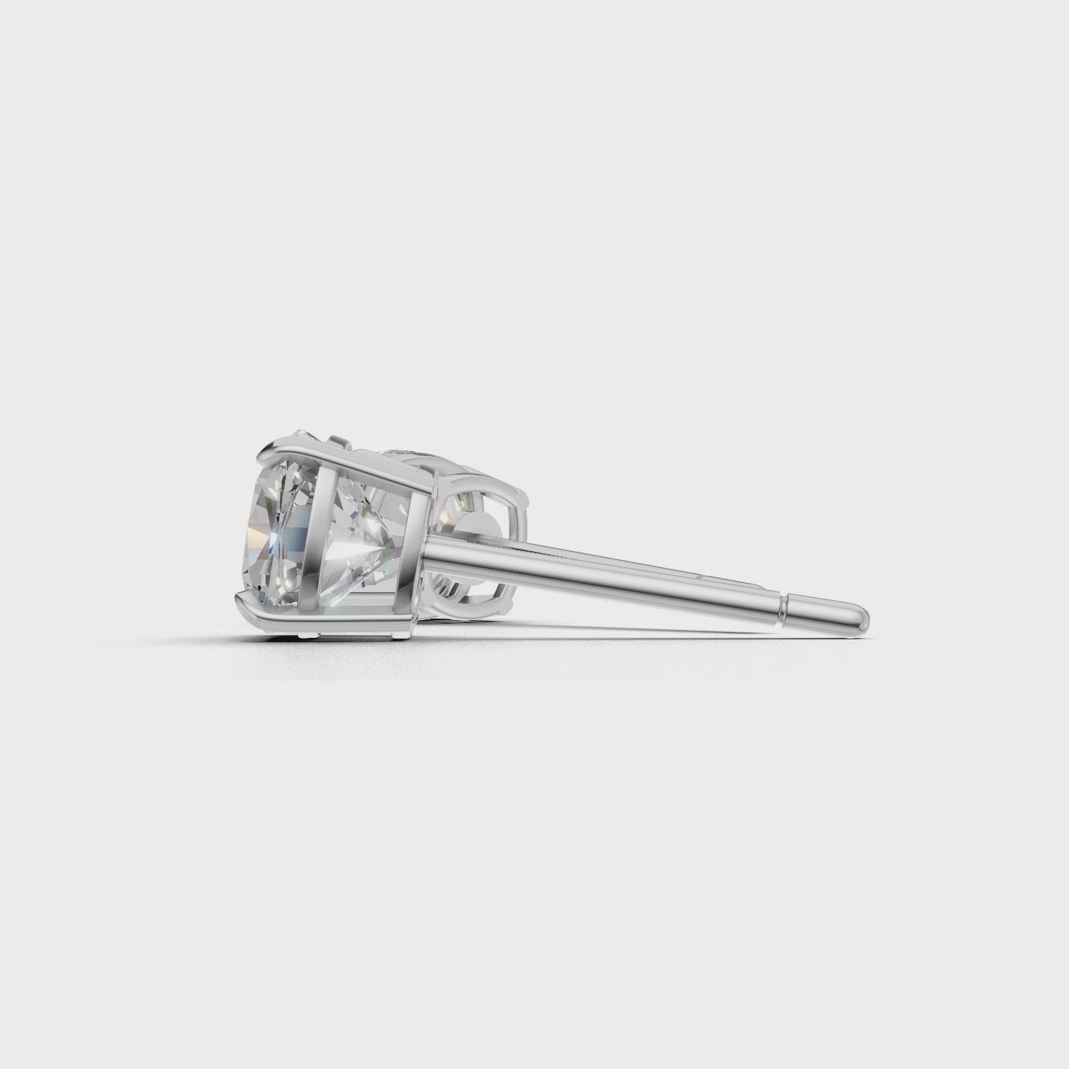 Load video: Pierce Cushion Solitaire 18k White Gold 1ct :: PIERCE CUSHION SOLITAIRE  K18 White Gold 1ct 4.mp4