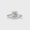Ring Radiant Bezel 18k White Gold 1ct :: RING RADIANT BEZEL K18 White Gold 1ct.mp4