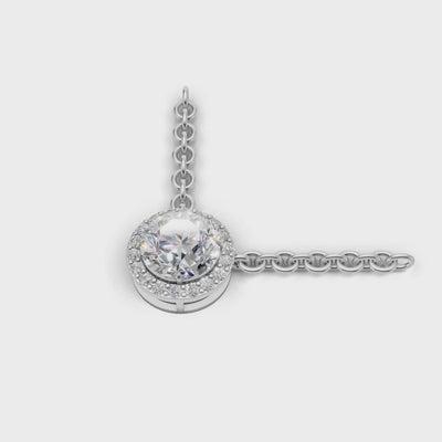 Pendant Round Halo 18k White Gold 1ct :: PENDANT ROUND HALO  18K White Gold 1ct 4.mp4
