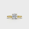 Ring Cushion Solitaire 18k Yellow Gold 1ct :: RING CUSHION SOLITAIRE 18K Yellow Gold 1ct 4.mp4