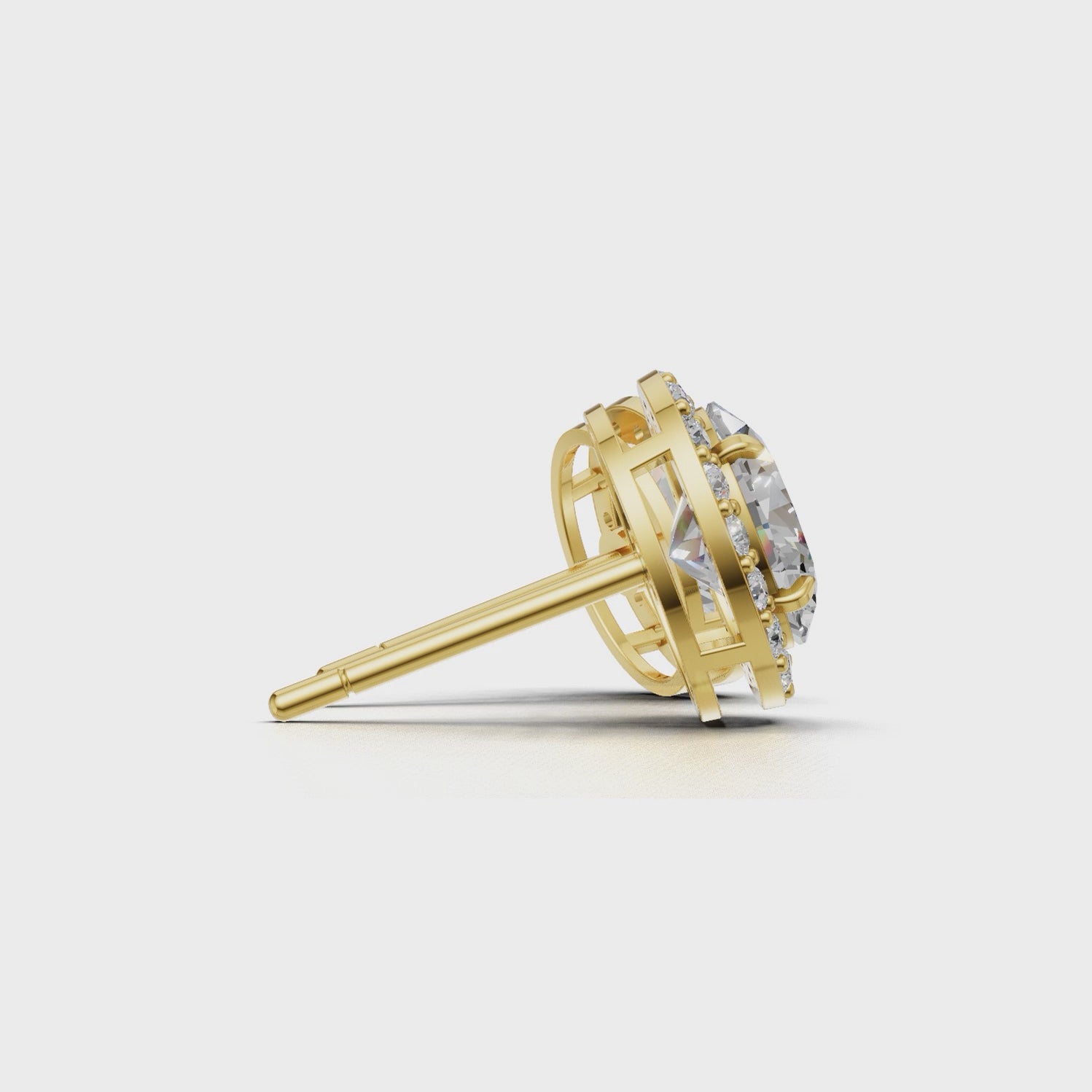 Pierce Oval Halo 18k Yellow Gold 1ct :: PIERCE OVAL HALO  K18 Yellow Gold 1ct 4.mp4