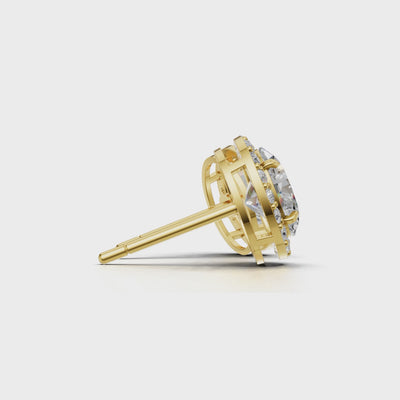 Pierce Oval Halo 18k Yellow Gold 1ct :: PIERCE OVAL HALO  K18 Yellow Gold 1ct 4.mp4