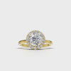 Ring Round Halo 18k Yellow Gold 1ct :: RING ROUND HALO 18K Yellow Gold 1ct 4.mp4