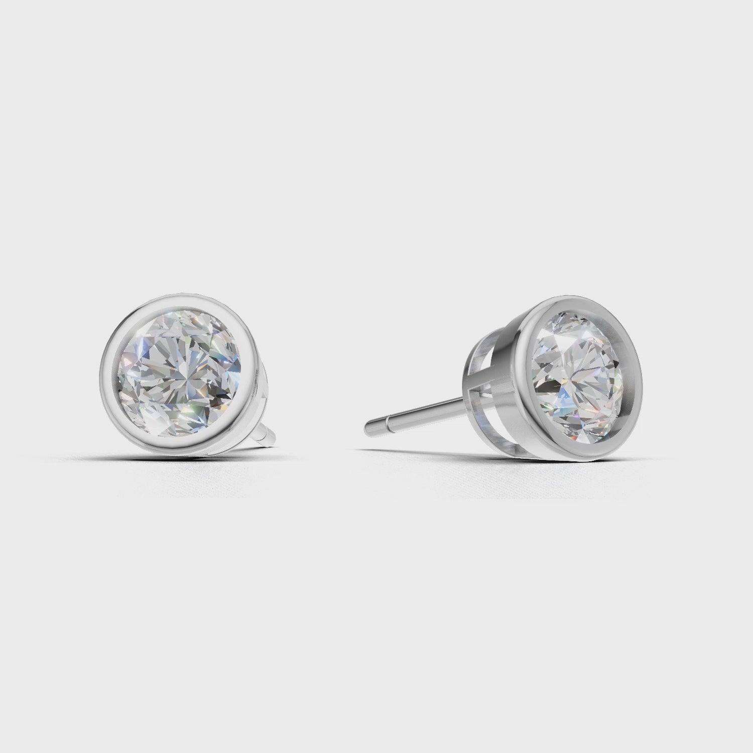 Pierce Round Bezel 18k White Gold 1ct :: PIERCE ROUND BEZEL K18 White Gold 1ct 4.mp4