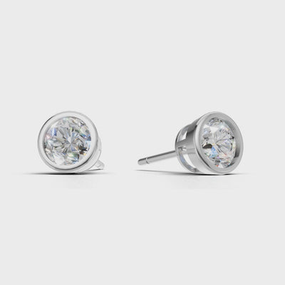 Pierce Round Bezel 18k White Gold 1ct :: PIERCE ROUND BEZEL K18 White Gold 1ct 4.mp4