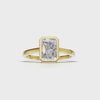 Ring Radiant Bezel 18k Yellow Gold 1ct :: RING RADIANT BEZEL K18 Yellow Gold 1ct 4.mp4