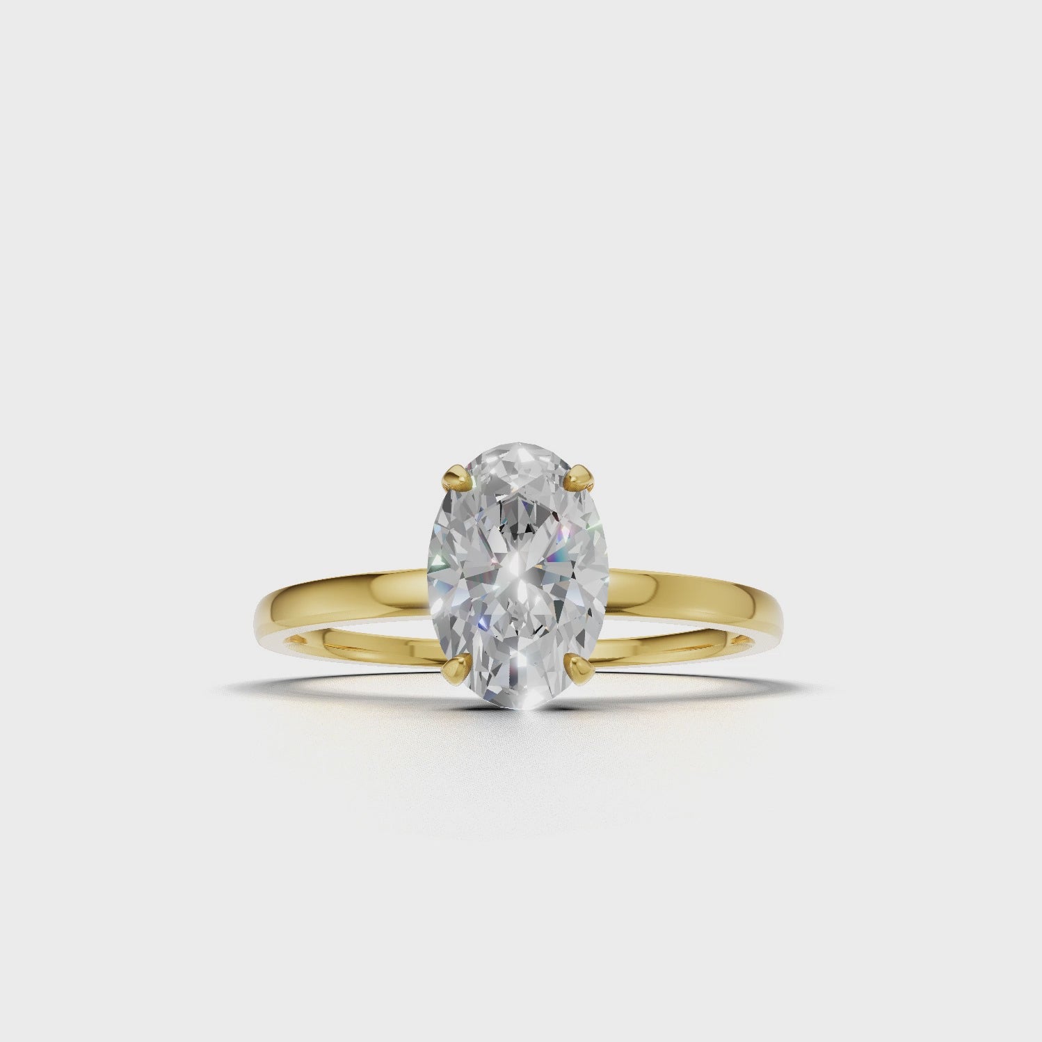 Ring Oval Solitaire 18k Yellow Gold 1ct :: RING OVAL SOLITAIRE 18K Yellow Gold 1ct 4.mp4