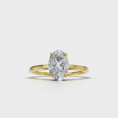 Ring Oval Solitaire 18k Yellow Gold 1ct :: RING OVAL SOLITAIRE 18K Yellow Gold 1ct 4.mp4